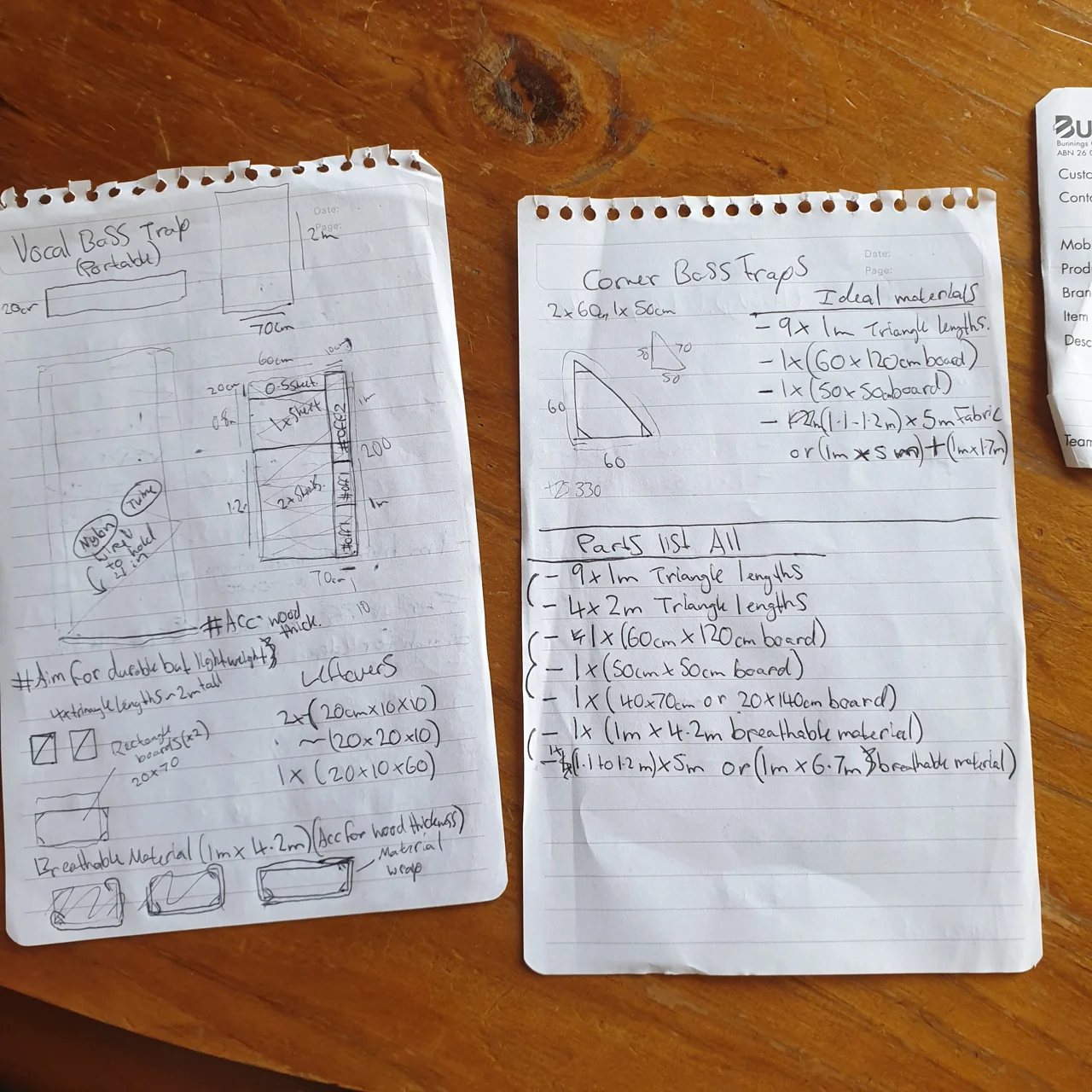 Project notes 1