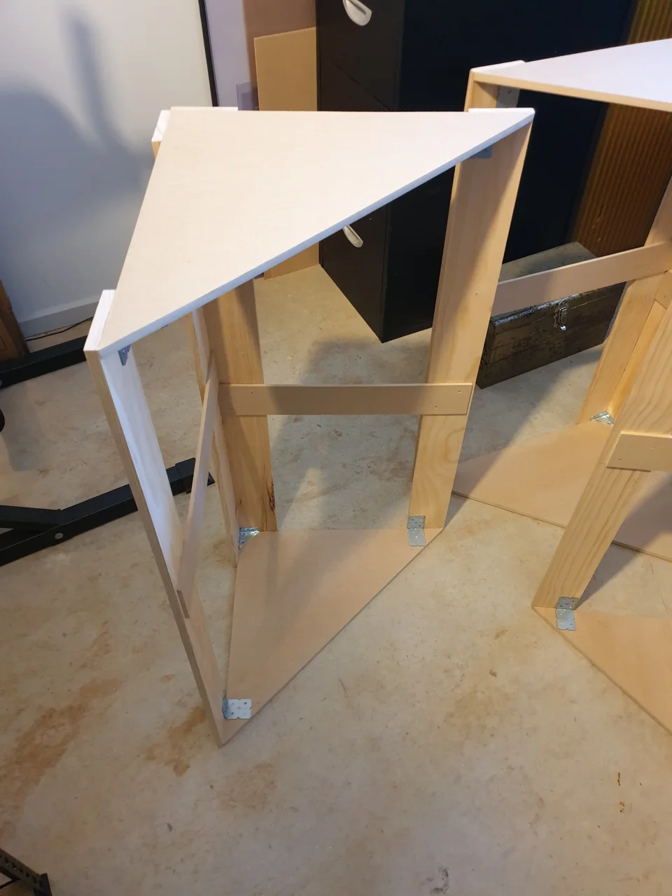 Bass trap frames built 2