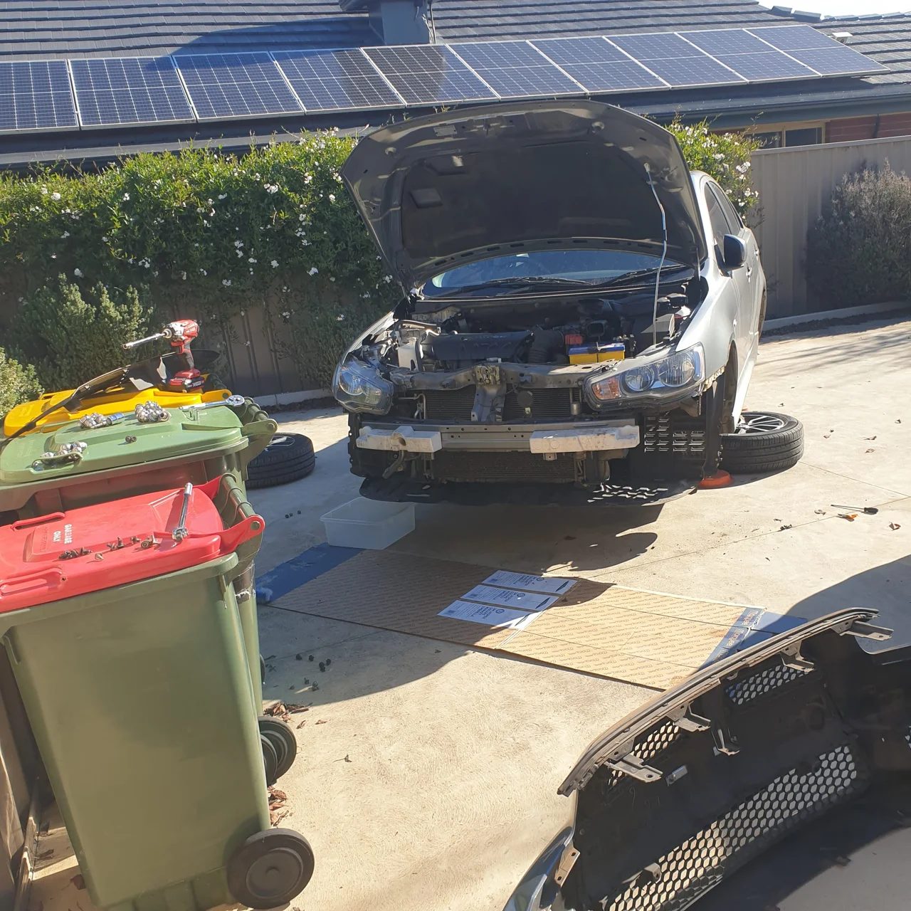 Front bumper removal