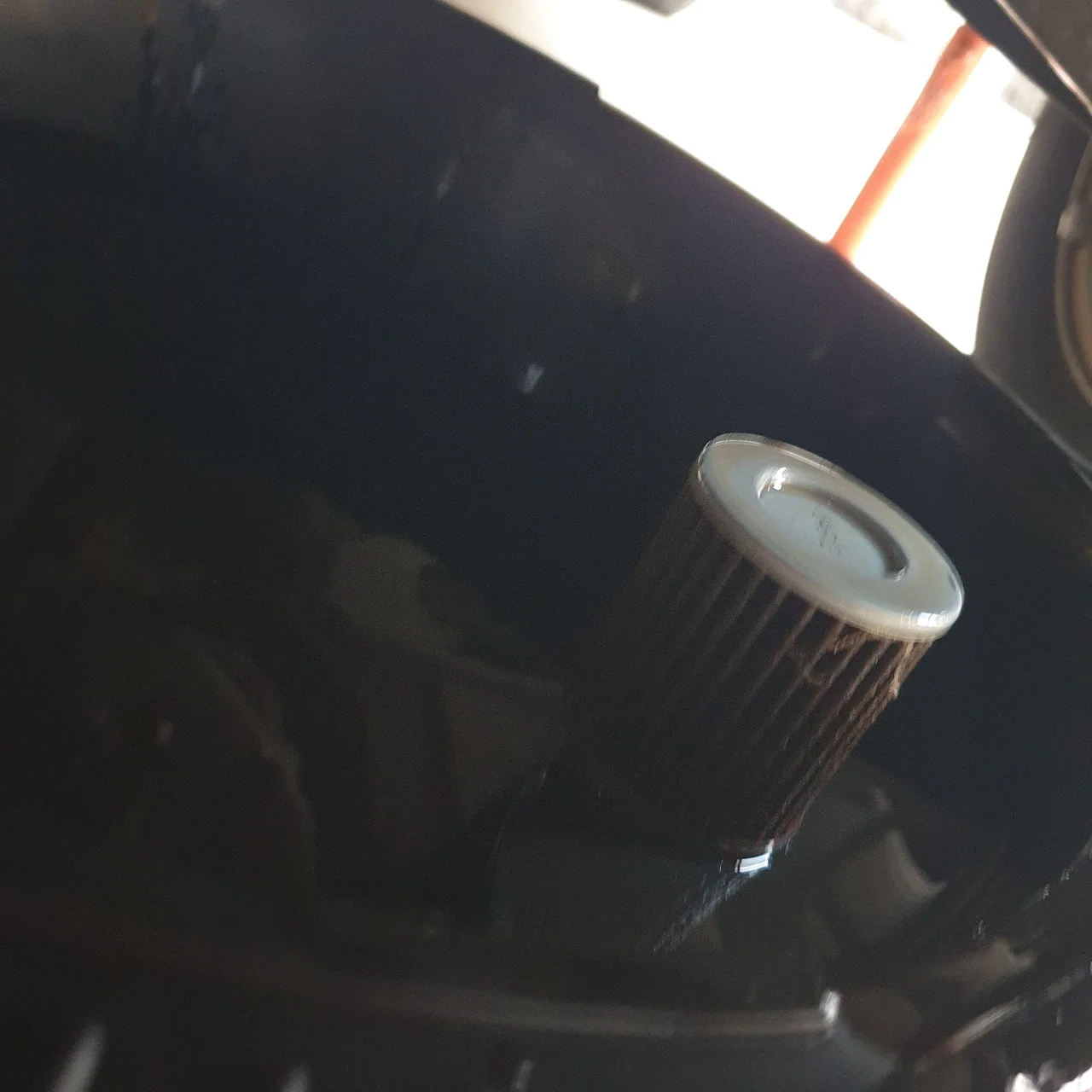 Dirty transmission cooler filter