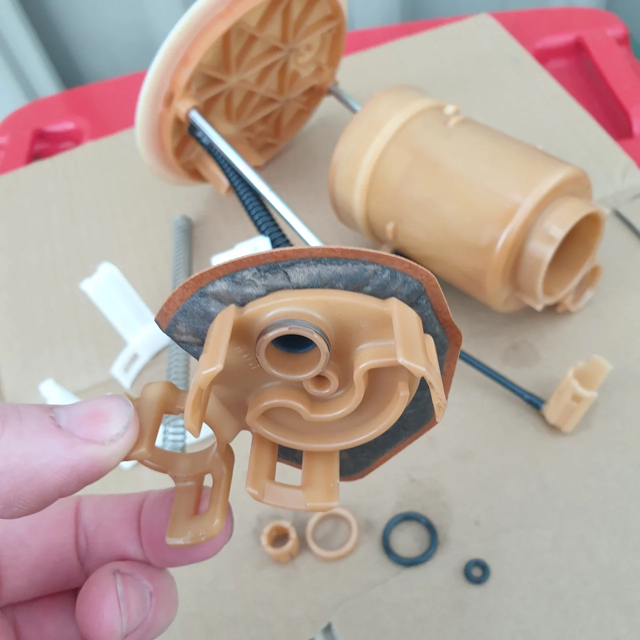 Fuel filter housing components