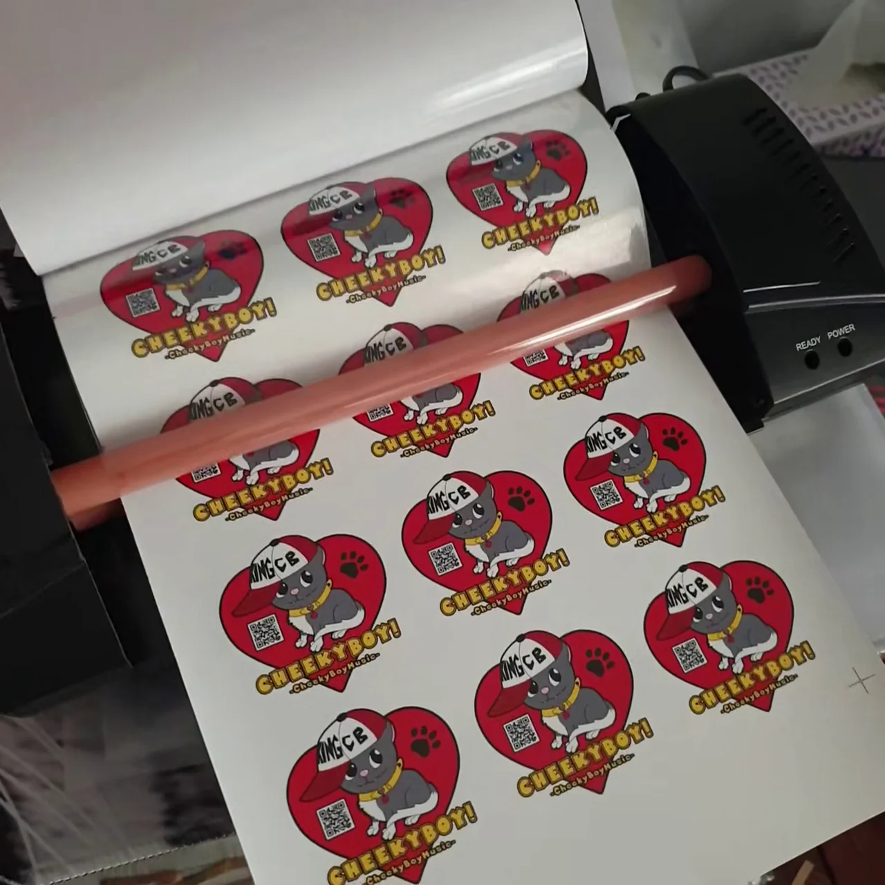 Modified laminator in action
