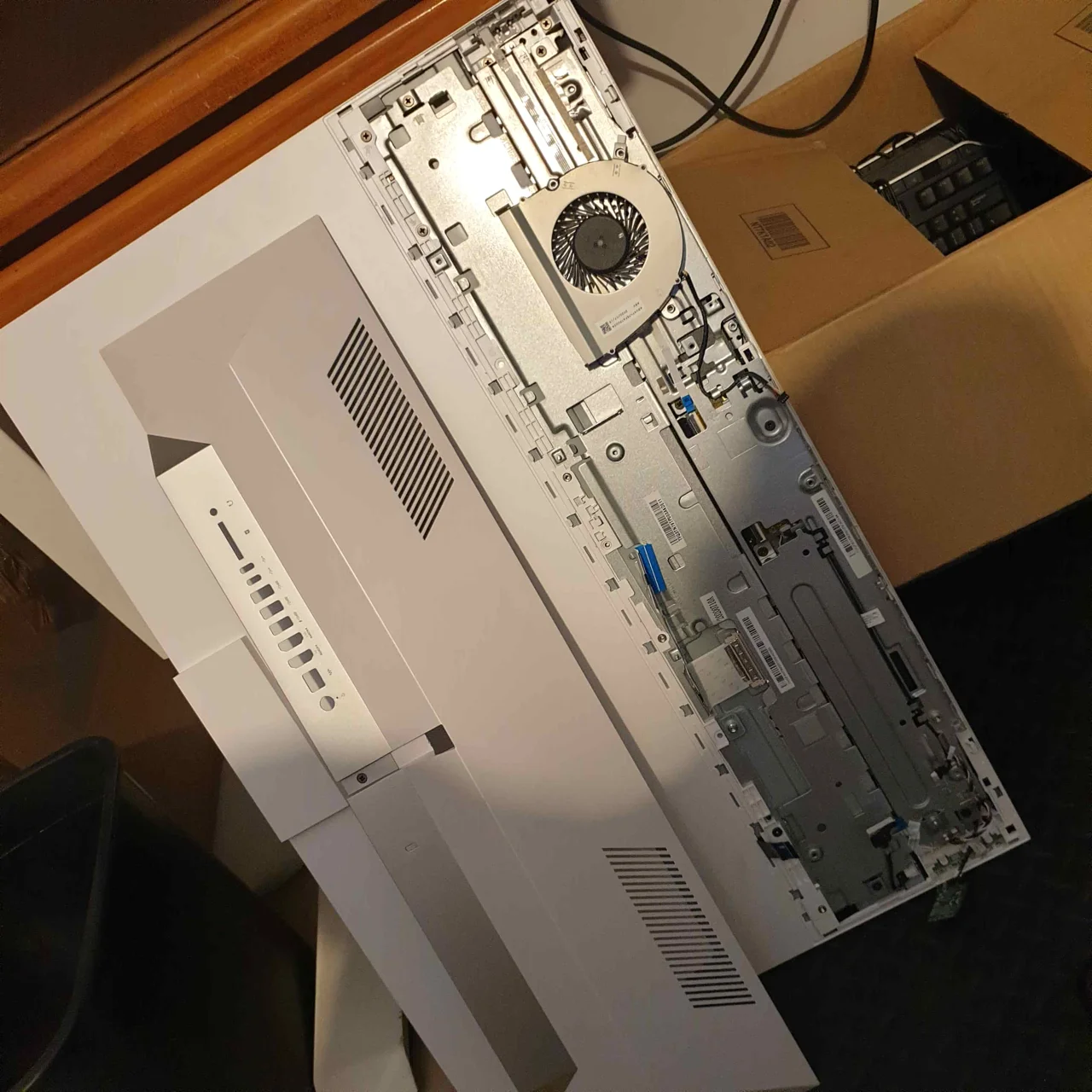 Computer without cover attached