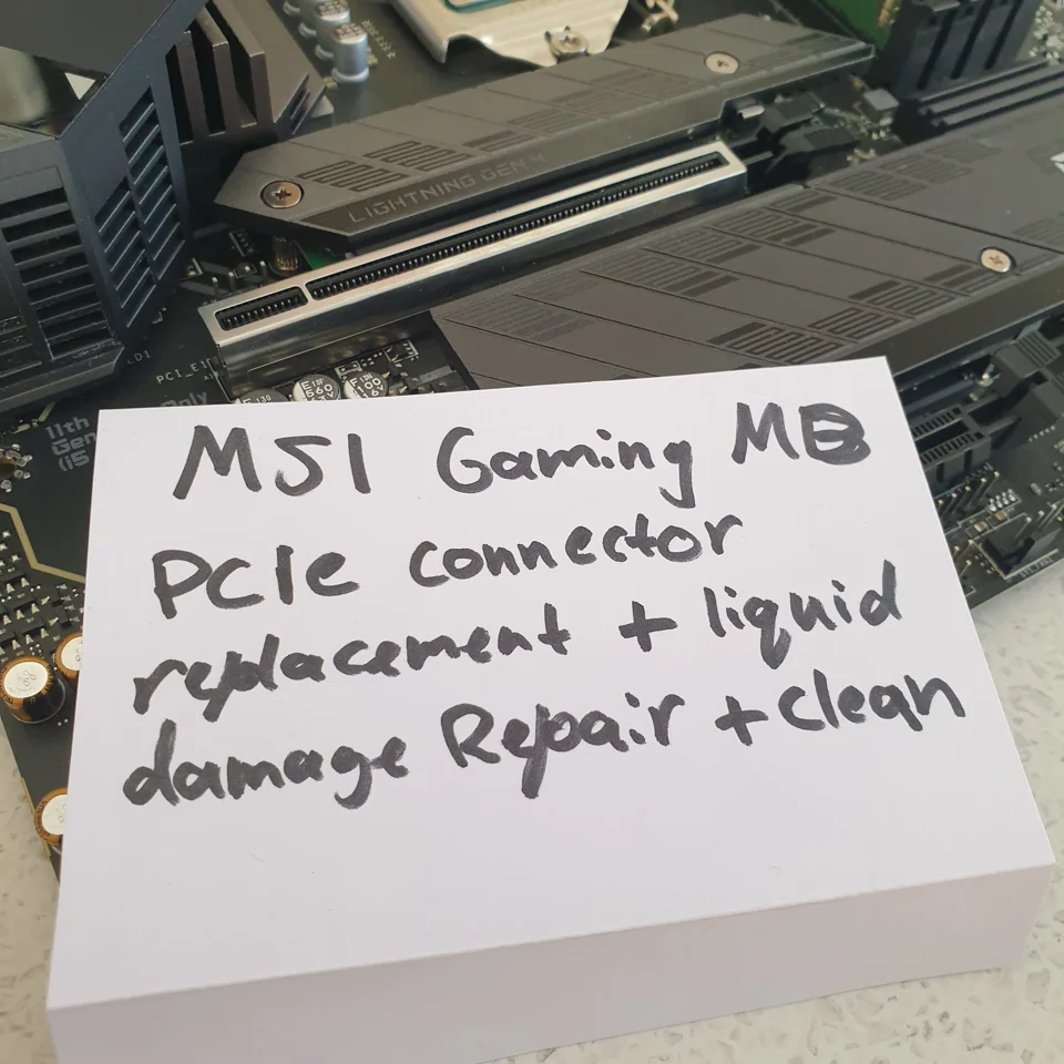 Replacing a liquid-damaged PCIe port