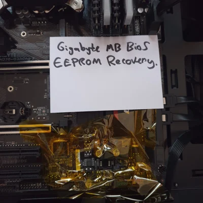 Reprogramming a Gigabyte Motherboard BIOS EEPROM